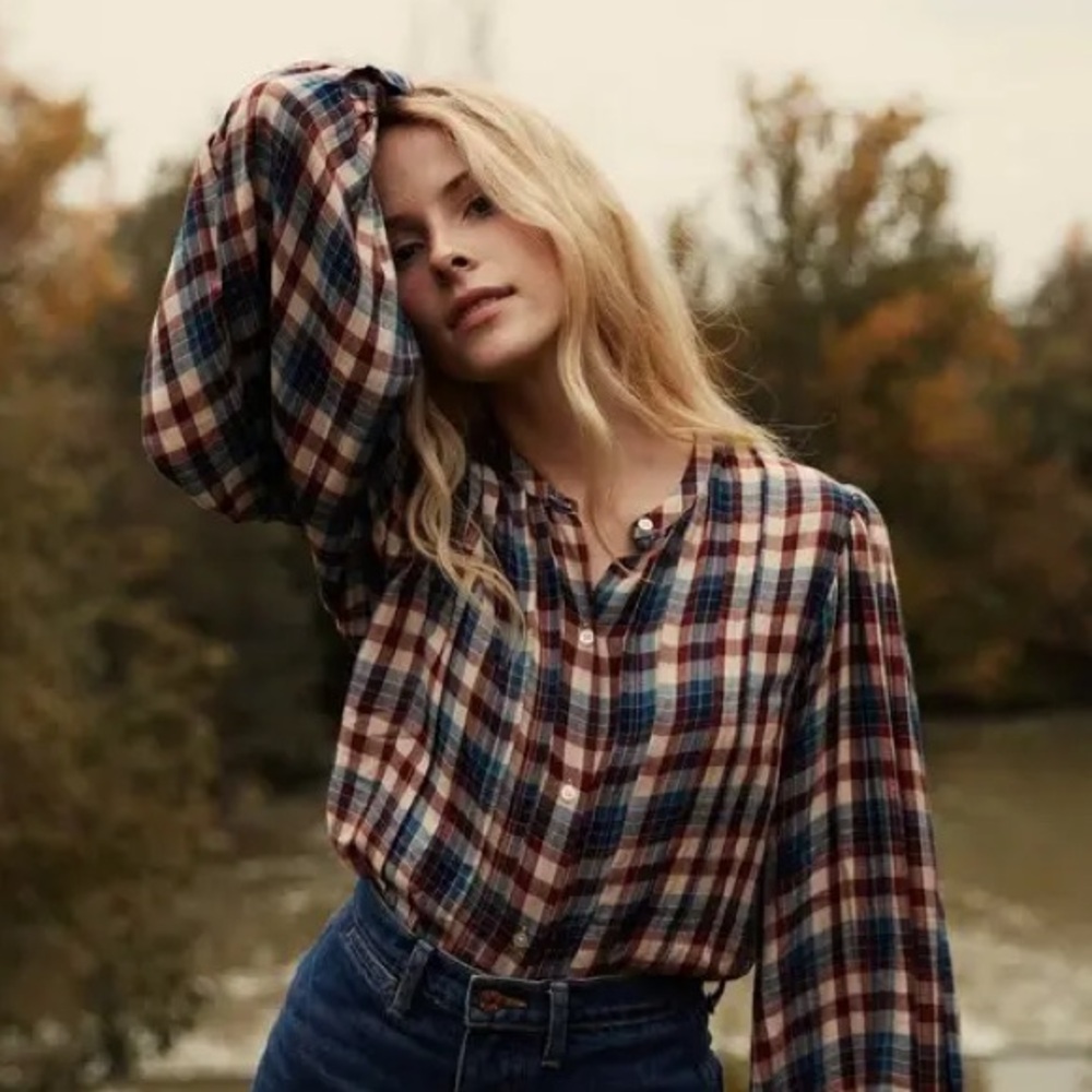DÔEN Harlow Blouse in Belleville Plaid | XS - Picture 8 of 12